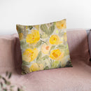 Poppy Garden I Yellow Flowers Throw Pillow By Albena Hristova