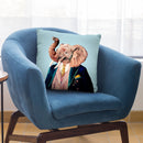 Elephant Throw Pillow By Animal Crew