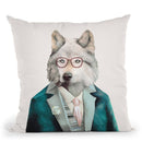 Grey Wolf Throw Pillow By Animal Crew