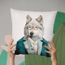 Grey Wolf Throw Pillow By Animal Crew