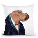 Hippo Animal C Throw Pillow By Animal Crew