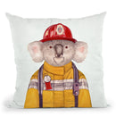 Koala Firefighter Throw Pillow By Animal Crew