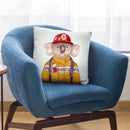 Koala Firefighter Throw Pillow By Animal Crew