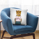 Little Cheetah Throw Pillow By Animal Crew