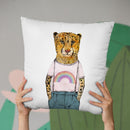Little Cheetah Throw Pillow By Animal Crew
