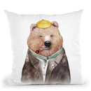 Brown Bear Throw Pillow By Animal Crew