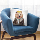 Brown Bear Throw Pillow By Animal Crew