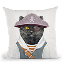 Pirate Cat Throw Pillow By Animal Crew