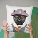 Pirate Cat Throw Pillow By Animal Crew