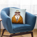 Detective Cat Throw Pillow By Animal Crew