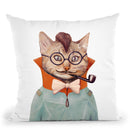 Eclectic Cat Throw Pillow By Animal Crew