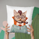 Eclectic Cat Throw Pillow By Animal Crew