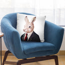 White Rabbit Throw Pillow By Animal Crew