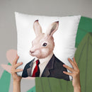White Rabbit Throw Pillow By Animal Crew