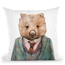 Wombat Throw Pillow By Animal Crew