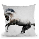 White Stallion Throw Pillow By Andreas Lie