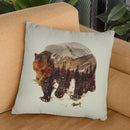 Wild Grizzly Bear Throw Pillow By Andreas Lie