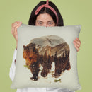 Wild Grizzly Bear Throw Pillow By Andreas Lie