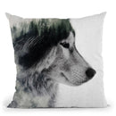 Wolf Stare Throw Pillow By Andreas Lie