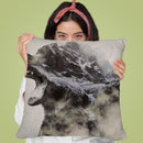 Bear In The Fog Throw Pillow By Andreas Lie