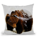 Bear In The Mountains Throw Pillow By Andreas Lie