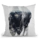 Bison In Mist Throw Pillow By Andreas Lie