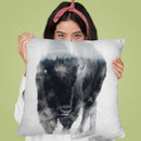 Bison In Mist Throw Pillow By Andreas Lie