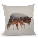 Coyote In The Fog Throw Pillow By Andreas Lie