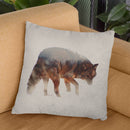 Coyote In The Fog Throw Pillow By Andreas Lie