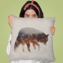 Coyote In The Fog Throw Pillow By Andreas Lie