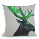 Deer In The Aurora Borealis Throw Pillow By Andreas Lie
