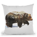 Arctic Grizzly Bear Throw Pillow By Andreas Lie