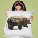 Arctic Grizzly Bear Throw Pillow By Andreas Lie