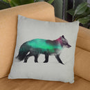 Fox In The Aurora Borealis Throw Pillow By Andreas Lie