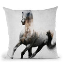 Galloping Horse Throw Pillow By Andreas Lie