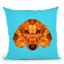Geometric Dachshund Throw Pillow By Andreas Lie