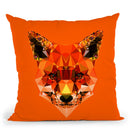 Geometric Fox Throw Pillow By Andreas Lie