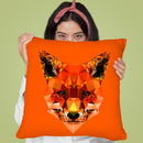 Geometric Fox Throw Pillow By Andreas Lie