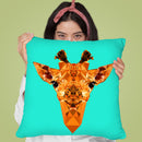 Geometric Giraffe Throw Pillow By Andreas Lie