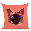 Geometric Grumpycat Throw Pillow By Andreas Lie