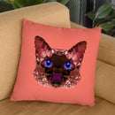 Geometric Grumpycat Throw Pillow By Andreas Lie
