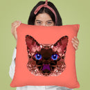 Geometric Grumpycat Throw Pillow By Andreas Lie