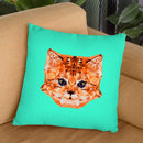 Geometric Kitten Throw Pillow By Andreas Lie