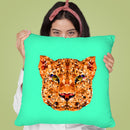 Geometric Leopard Throw Pillow By Andreas Lie