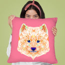 Geometric Samoyed Throw Pillow By Andreas Lie
