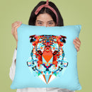 Geometric Tiger Throw Pillow By Andreas Lie