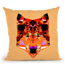 Geometric Wolf Throw Pillow By Andreas Lie