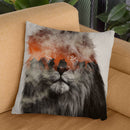 Lion In Fog Throw Pillow By Andreas Lie