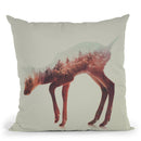 The Deer Norwegian Woods Throw Pillow By Andreas Lie