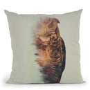 The Owl Norwegian Woods Throw Pillow By Andreas Lie